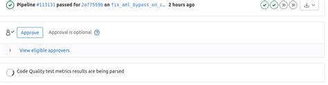 code quality test metrics results are being parsed
